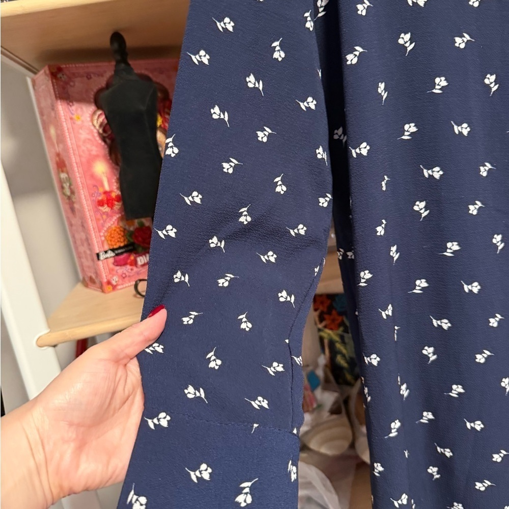 CeCe Ditsy Tulip-Print Bow Dress preloved size 12 - Picture 5 of 6